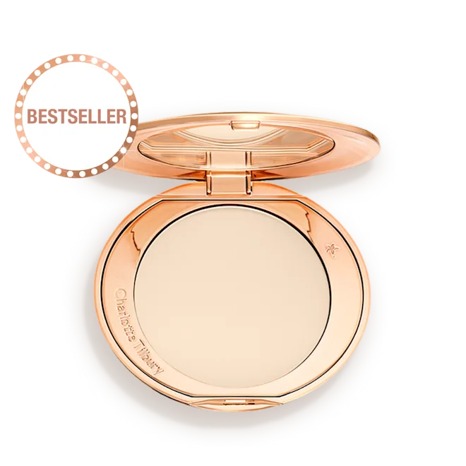 Charlotte Tilbury Airbrush Flawless Finish Setting Powder - Pore-Blurring Pressed Powder for Face Makeup to Minimize Shine with a Soft-Focus Finish - 4 Deep Charlotte Tilbury Airbrush Flawless Finish Setting Powder - Pore-Blurring Pressed Powder for Face Makeup to Minimize Shine with a Soft-Focus Finish - 4 Deep