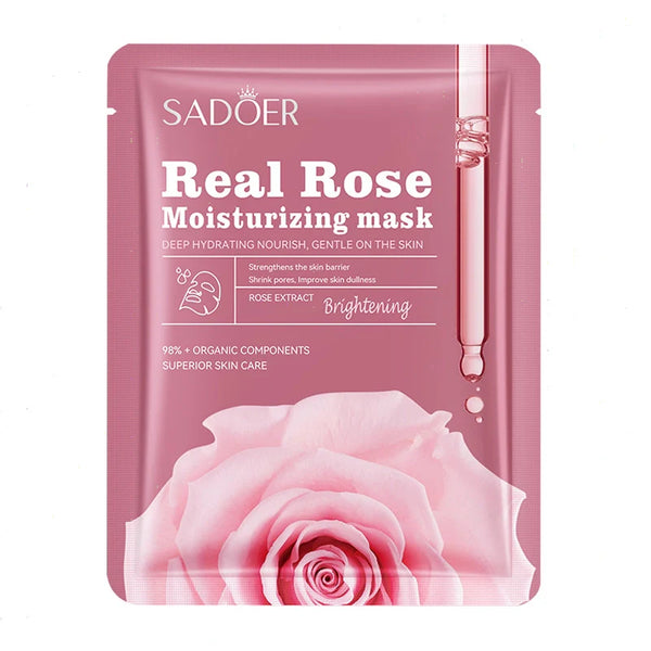 SADOER - Real Rose Deep Hydration Brighetning Facial Sheet Mask