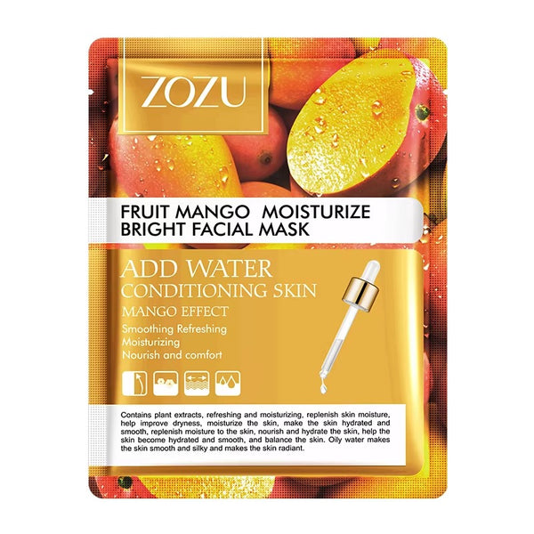 Zozu - fruit mango moisture bright facial add water conditioning skin mask - 30g