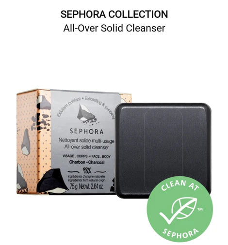 Sephora - All Over Solid Cleanser Soap Charcoal; Exfoliating & Purifying