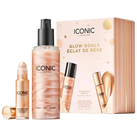 Iconic London - Glow Goals Setting Spray And Highlighter Set