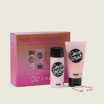 Victoria Secret - Pink 3 Piece Lotion Scrub Gift Set