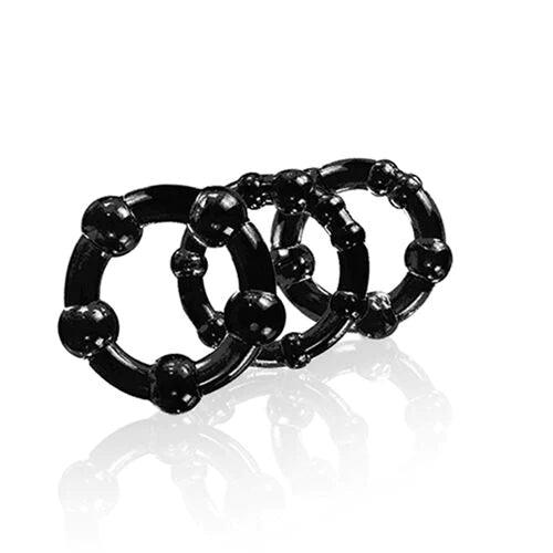 Beaded Cock Rings Pack of 3 Rings - Cosmetic Holic