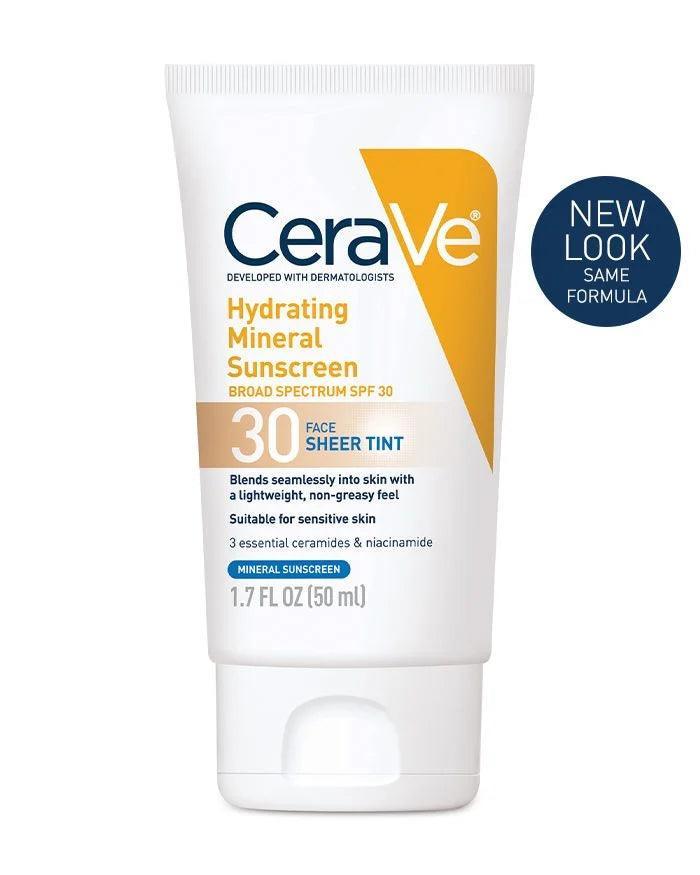 CeraVe - Hydrating Mineral Sunscreen SPF 30 Face Sheer Tint - 50ML Cosmetic Holic