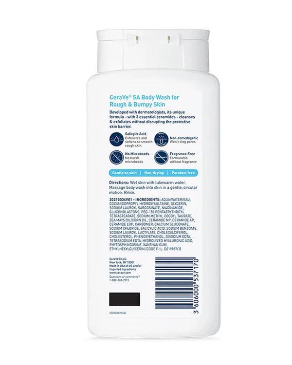 CeraVe - SA Body Wash for Rough & Bumpy Skin - 296ml - Cosmetic Holic