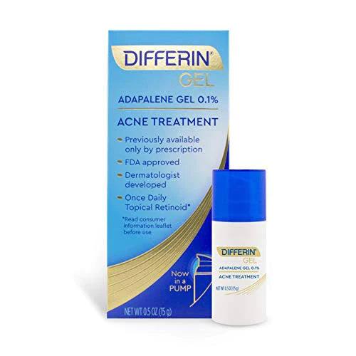 Differin 0.1% Adapalene Acne Treatment Gel, 0.5 Oz (15g)One Month Supply Cosmetic Holic