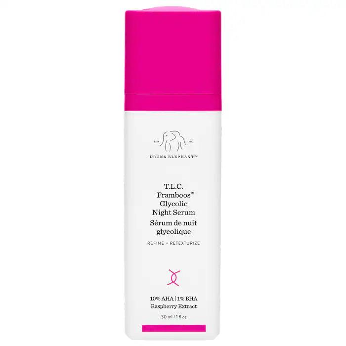 Drunk Elephant T.L.C. Framboos™ Glycolic Resurfacing Night Serum - Cosmetic Holic