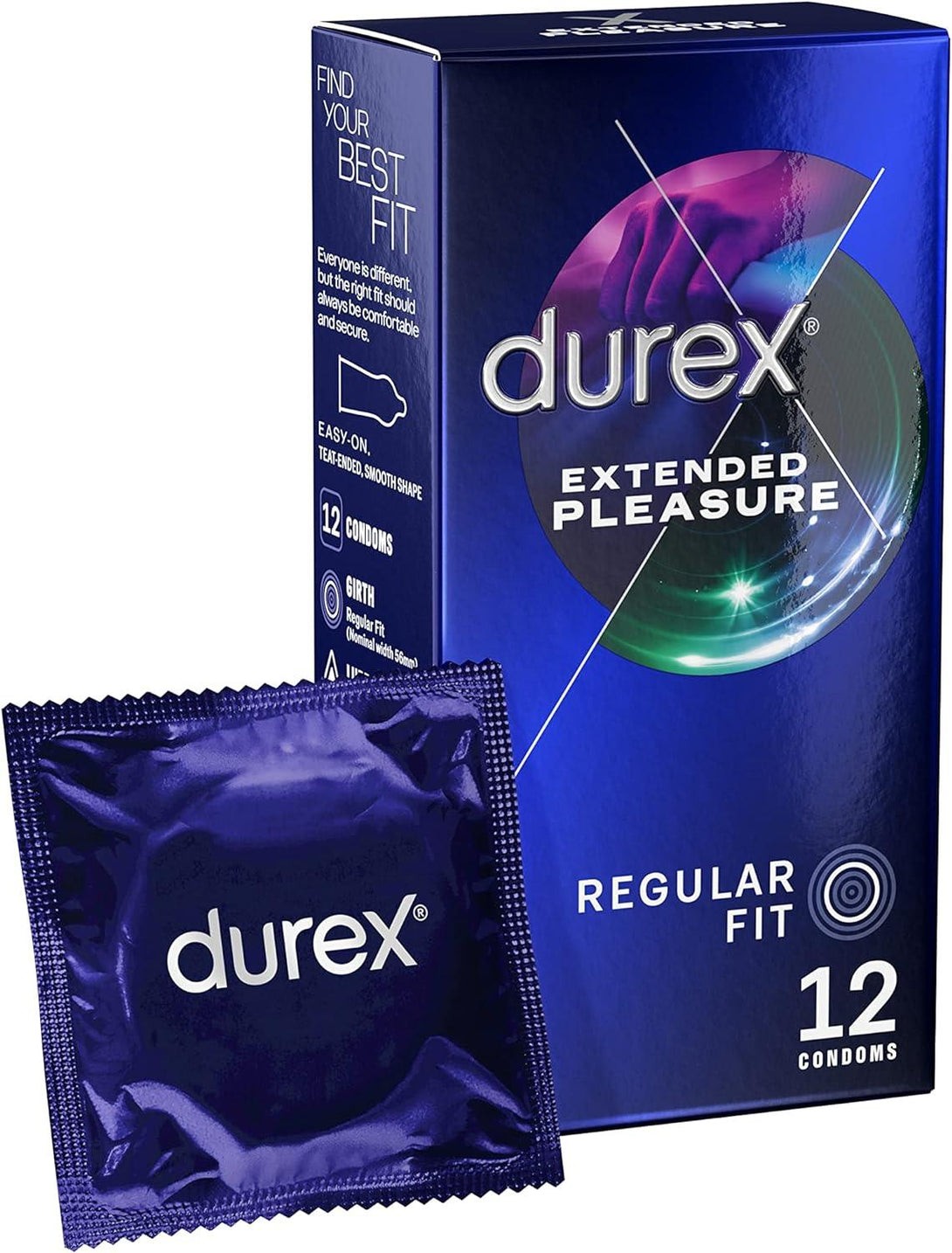 Durex - Extended Pleasure Condoms - Pack of 12 - Cosmetic Holic