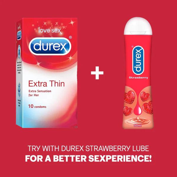 Durex - Extra Thin - 10 Condoms, 10s - Cosmetic Holic