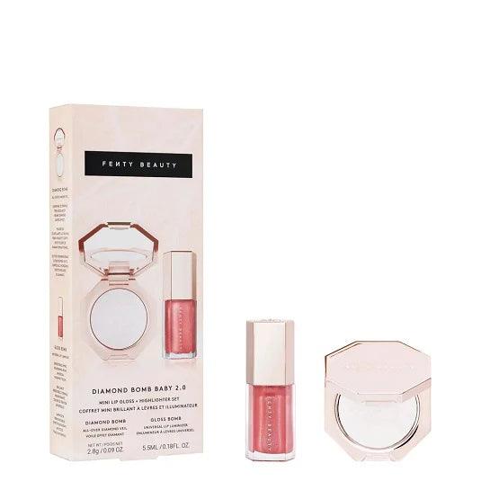 FENTY BEAUTY - Diamond Bomb Baby Mini Lip Gloss and Highlighter Set 2.0 - Cosmetic Holic