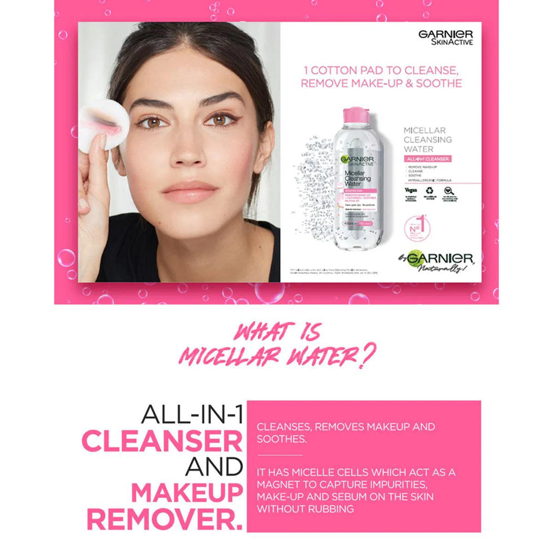 Garnier-Skin Active Micellar Makeup Cleansing Water-125 ML - Cosmetic Holic