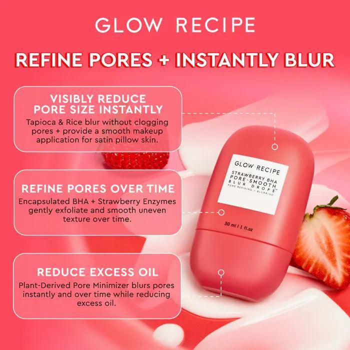 Glow Recipe - Strawberry BHA Pore-Smooth Blur Drops - Cosmetic Holic