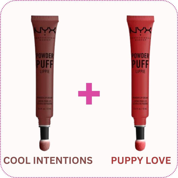 Hot Deal - Nyx - POWDER PUFF LIPPIE LIP CREAM - Puppy Love + Cool Intentions - Cosmetic Holic