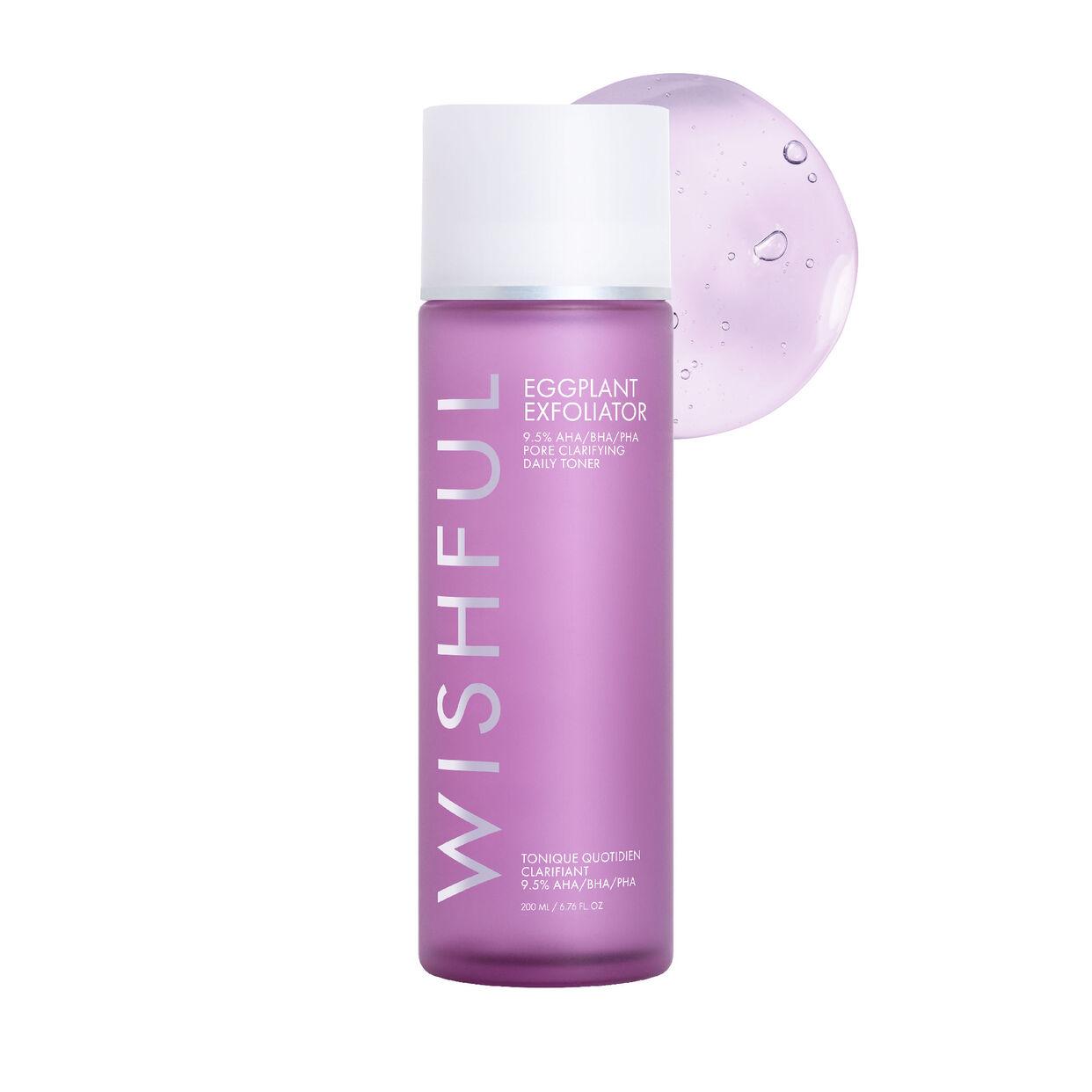 Huda Beauty - WISHFUL Eggplant Exfoliator: 9.5% AHA, BHA & PHA Pore ...