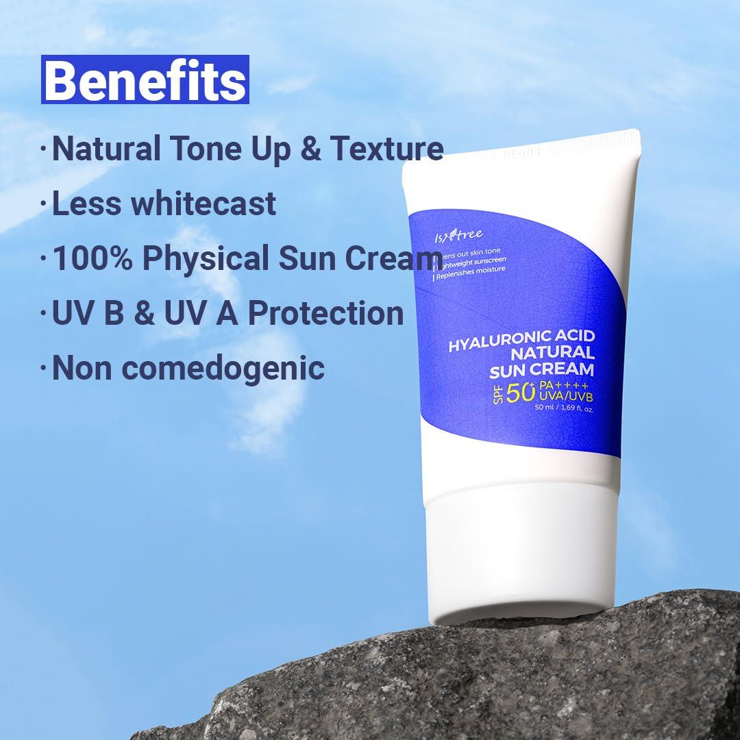 Isntree - Hyaluronic Acid Natural Sun Cream - 50ml - Cosmetic Holic