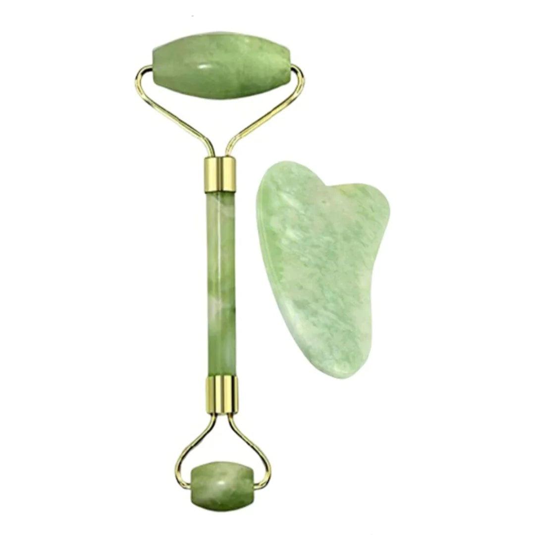 JADE ROLLER & GUA SHA STONE