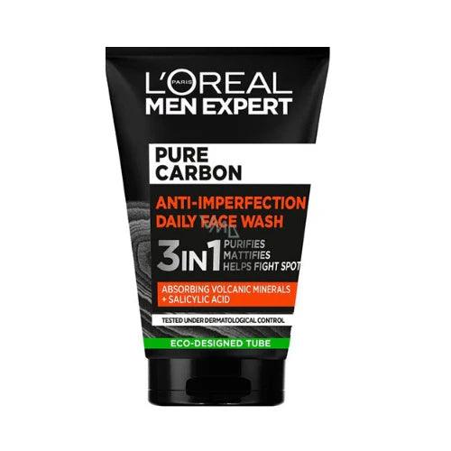 Loreal - Men Expert Pure Carbon 3 In 1 Face Wash - 100ml - Cosmetic Holic