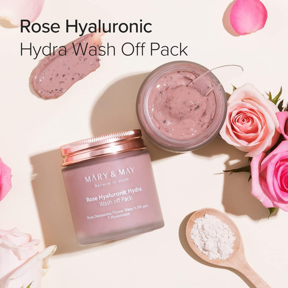 Mary & May - Rose Hyaluronic Hydra Wash Off Pack - 125g - Cosmetic Holic