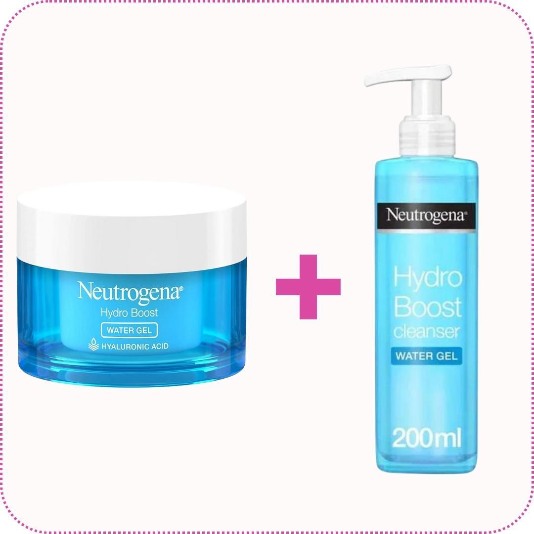 Hot Deal - Neutrogena - Hydro Boost Water Gel Moisturizer - 50ml + Neutrogena - Hydro Boost Water Gel Cleanser - 200ml - Cosmetic Holic