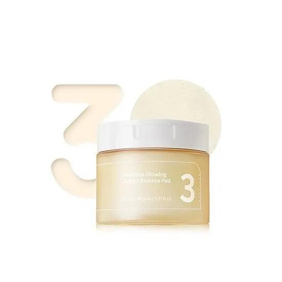 Numbuzin No.3 - Radiance Glowing Jumbo Essence Pad - 70 Pads - Cosmetic Holic