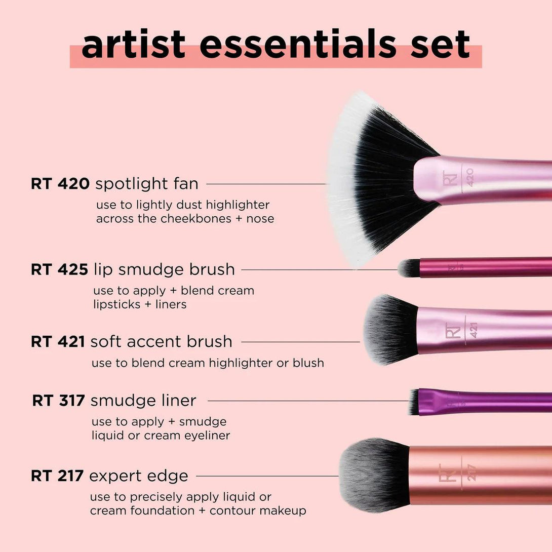 Real Techniques - Artist Essentials Makeup Brush Set - Cosmetic Holic