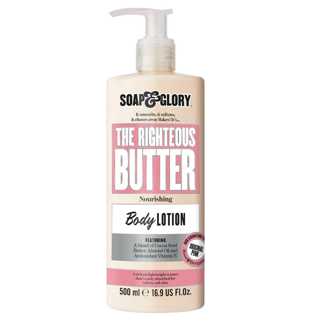 SOAP & GLORY-The Righteous Butter Moisturising Body Lotion Pump-500ML - Cosmetic Holic
