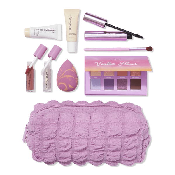 Ulta Beauty - 9 Piece Gift Set Eyeshadow Mascara Lilac Makeup Bag - Cosmetic Holic