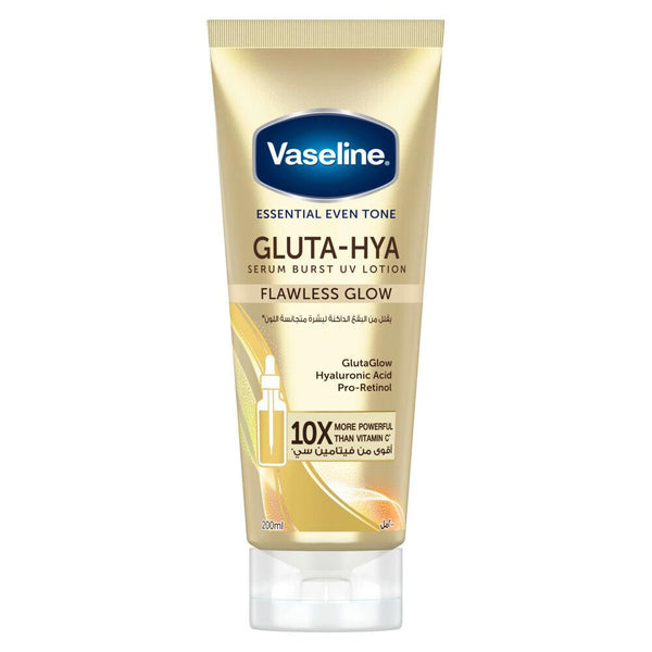 Vaseline - Essential Even Tone Flawless Glow Gluta-Hya Serum Burst UV Lotion - 200ml - Cosmetic Holic
