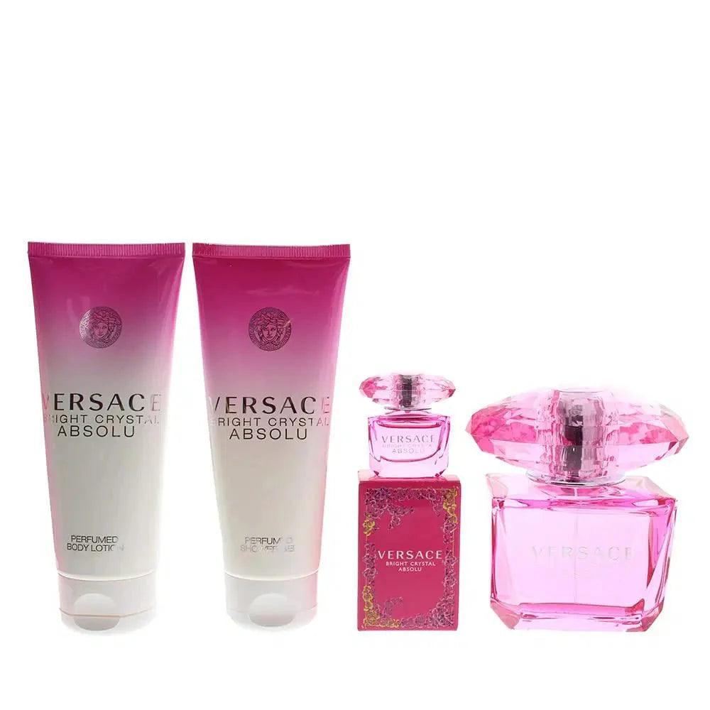 Versace - Bright Crystal Absolu For Women Gift Set - 4Pcs - Cosmetic Holic