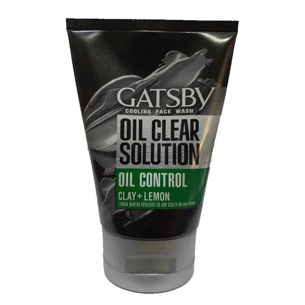 Gatsby - Cooling Face Wash, Gatsby Oil Clear Solution Oil Control Clay + Lemon - 100g