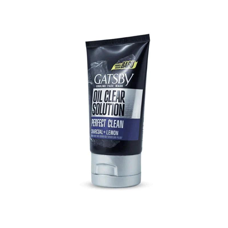 Gatsby - Oil Solution Perfect Clean Charcoal+Lemon Men Face Wash - 100G